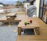 檜のウッドデッキ